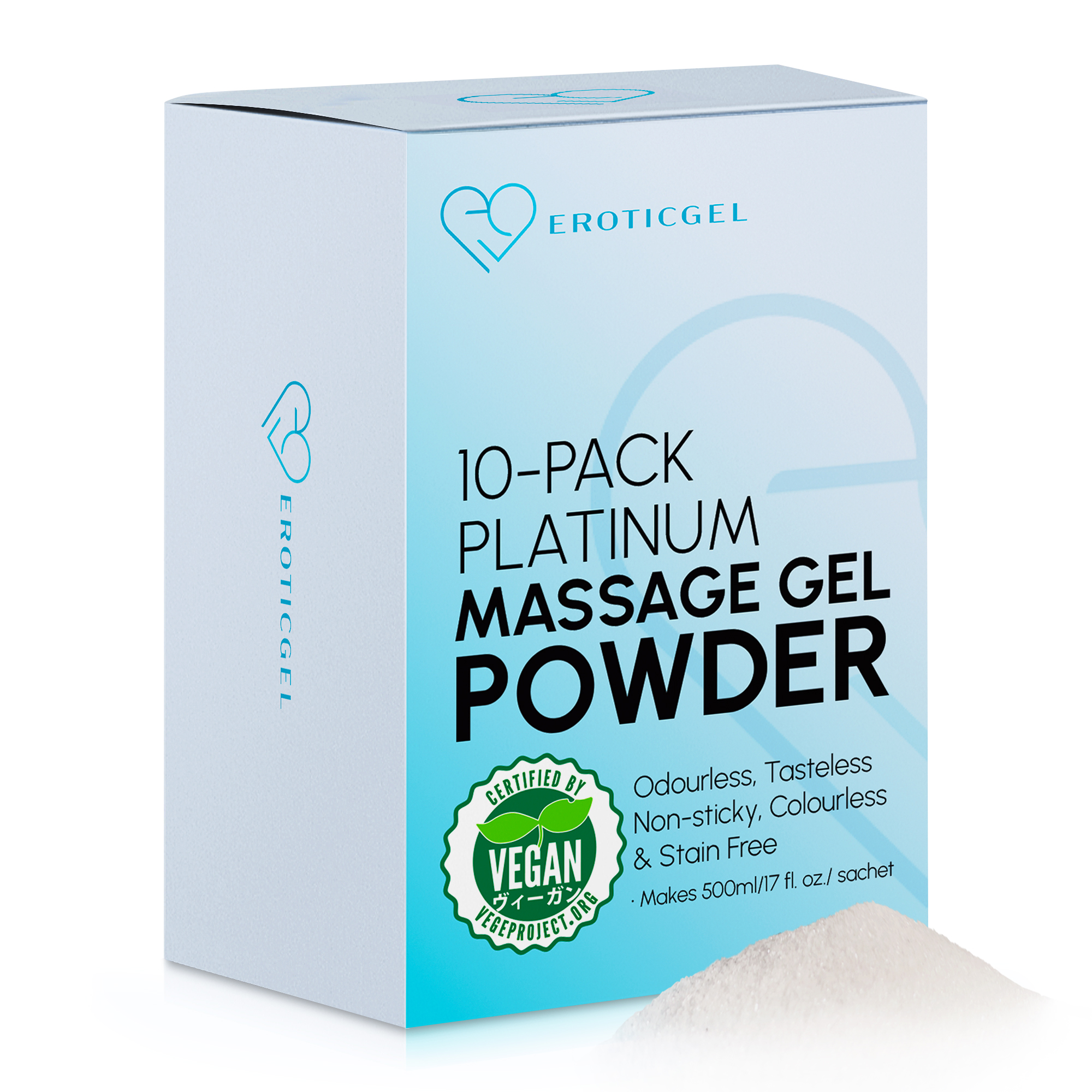 EROTICGEL «Platinum Massage Gel Powder» Travel Pack, japanisches Massagegel-Pulver aus natürlichen Inhaltsstoffen, 10x5g (4)